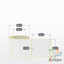 Термоэтикетка ЭКО 58х60 (рядов 1 по 230 шт)  в рулоне, втулка 40 мм (к) IQ code