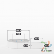 Этикетка самоклеящаяся 40х80 (рядов 1 по 1 000 шт) Transfer Vellum в рулоне, втулка 76 мм (к) IQ code 