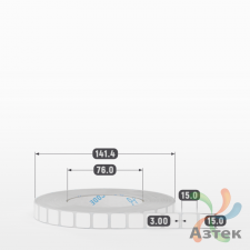 Этикетка самоклеящаяся 15х15 (рядов 1 по 5 000 шт) Полипропилен белый в рулоне, втулка 76 мм (к) IQ code 	