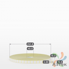 Термотрансферная этикетка 15х15 (рядов 1 по 20 000 шт) Полуглянец в рулоне, втулка 40 мм (к) IQ code