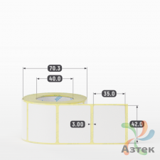Термоэтикетка ЭКО 42х35 (рядов 1 по 500 шт)  в рулоне, втулка 40 мм (к) IQ code