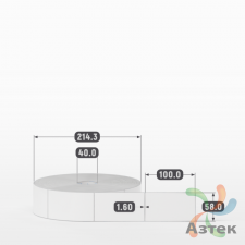 Этикетка самоклеящаяся 58х100 (рядов 1 по 2 500 шт) Полипропилен белый в рулоне, втулка 40 мм (к) IQ code 	