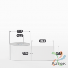 Этикетка самоклеящаяся 80х120 (рядов 1 по 500 шт) Полипропилен белый в рулоне, втулка 40 мм (к) IQ code 	