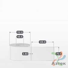 Этикетка самоклеящаяся 75х120 (рядов 1 по 500 шт) Transfer Vellum в рулоне, втулка 40 мм (к) IQ code 