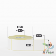 Термоэтикетка ЭКО 100х100 (рядов 1 по 2 500 шт)  в рулоне, втулка 76 мм (к) IQ code