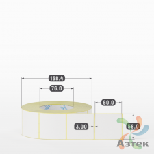 Термоэтикетка ТОП 58х60 (рядов 1 по 1 700 шт)  в рулоне, втулка 76 мм (к) IQ code