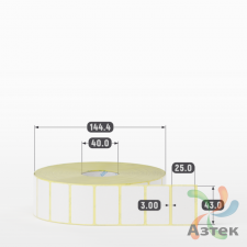 Термоэтикетка ЭКО 43х25 (рядов 1 по 4 000 шт)  в рулоне, втулка 40 мм (к) IQ code