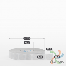 Этикетка самоклеящаяся круглая 35 мм (рядов 1 по 5 000 шт) Прозрачный полипропилен в рулоне, втулка 76 мм (к) IQ code