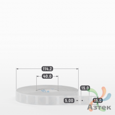 Этикетка самоклеящаяся 15х15 (рядов 1 по 4 000 шт) Прозрачный полипропилен в рулоне, втулка 40 мм (к) IQ code
