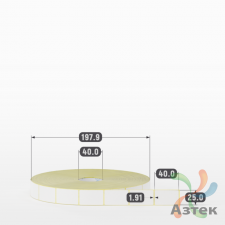 Термоэтикетка ЭКО 25х40 (рядов 1 по 5 000 шт)  в рулоне, втулка 40 мм (к) IQ code