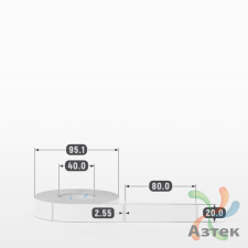 Этикетка самоклеящаяся 20х80 (рядов 1 по 500 шт) Полипропилен матовый в рулоне, втулка 40 мм (к) IQ code
