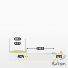 Термоэтикетка ЭКО 50х205 (рядов 1 по 350 шт)  в рулоне, втулка 40 мм (к) IQ code