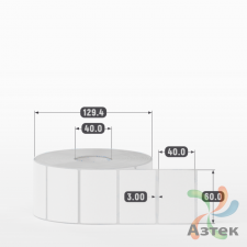 Этикетка самоклеящаяся 60х40 (рядов 1 по 2 000 шт) Transfer Vellum в рулоне, втулка 40 мм (к) IQ code 