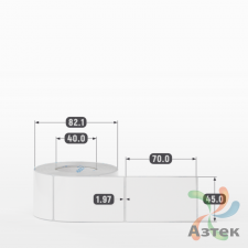 Этикетка самоклеящаяся 45х70 (рядов 1 по 400 шт) Полипропилен белый в рулоне, втулка 40 мм (к) IQ code 	