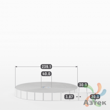 Этикетка самоклеящаяся 30х30 (рядов 1 по 10 000 шт) Полипропилен белый в рулоне, втулка 40 мм (к)  	