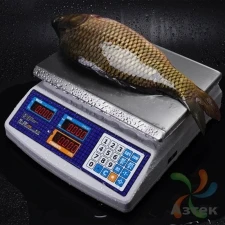 Весы Mertech M-ER 329 AC-15.2 IP68 LED Белый с вторым дисплеем настольные торговые до 15 кг, нержавеющая сталь