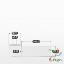 Этикетка самоклеящаяся 105х300 (рядов 1 по 250 шт) Полипропилен белый в рулоне, втулка 40 мм (к) IQ code 	