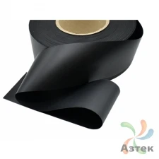 Полимерная лента термоклеевая 25мм х 100м втулка 76 мм, цвет - черный	