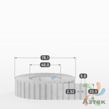 Этикетка самоклеящаяся с печатью 20х5 (рядов 1 по 5 000 шт) Прозрачный полипропилен в рулоне, втулка 40 мм (к) IQ code + Черная метка
