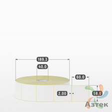 Термоэтикетка ТОП 58х60 (рядов 1 по 3 000 шт)  в рулоне, втулка 40 мм (к) IQ code