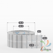 Этикетка самоклеящаяся 15х9 (рядов 2 по 2 000 шт) Прозрачный полипропилен + Черная метка в рулоне, втулка 40 мм (к) IQ code