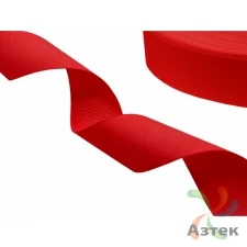 Репсовая лента 25мм х 100м втулка 40 мм, цвет - красный