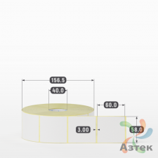 Этикетка самоклеящаяся 58х60 (рядов 1 по 2 000 шт) Termo TOP deep freeze в рулоне, втулка 40 мм (к) IQ code