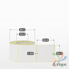 Этикетка самоклеящаяся 58х60 (рядов 1 по 500 шт) Termo TOP deep freeze в рулоне, втулка 40 мм (к) IQ code
