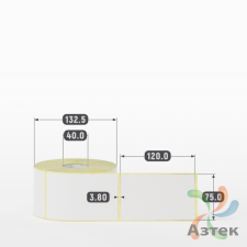 Термоэтикетка ТОП 75х120 (рядов 1 по 700 шт)  в рулоне, втулка 40 мм (к) IQ code