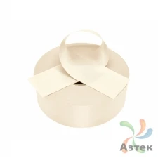 Сатиновая лента 10мм х 200м втулка 76 мм, цвет - кремовый