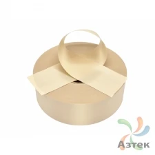 Сатиновая лента 50мм х 200м втулка 76 мм, цвет - светло-бежевый