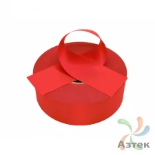 Сатиновая лента 30мм х 200м втулка 76 мм, цвет - огненный