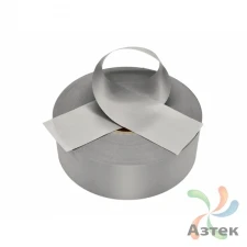 Сатиновая лента 100мм х 200м втулка 76 мм, цвет - серый стальной