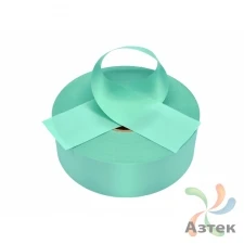 Сатиновая лента 25мм х 200м втулка 76 мм, цвет - бирюзовый