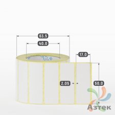 Термоэтикетка ЭКО 50х17 (рядов 1 по 700 шт)  в рулоне, втулка 40 мм (к) IQ code