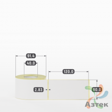 Термоэтикетка ЭКО 60х120 (рядов 1 по 300 шт)  в рулоне, втулка 40 мм (к) IQ code