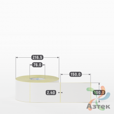 Термоэтикетка ЭКО 100х150 (рядов 1 по 1 500 шт)  в рулоне, втулка 76 мм (к) IQ code