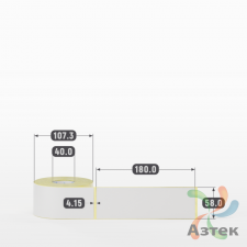 Термотрансферная этикетка 58х180 (рядов 1 по 300 шт) Полуглянец в рулоне, втулка 40 мм (к) IQ code