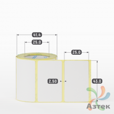 Термоэтикетка ЭКО 43х25 (рядов 1 по 200 шт)  в рулоне, втулка 25 мм (к) IQ code
