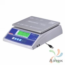 Весы Mertech M-ER 326 AF-6.1 USB с вторым дисплеем настольные фасовочные до 6 кг, нержавеющая сталь