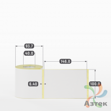 Термоэтикетка ТОП 100х146 (рядов 1 по 250 шт)  в рулоне, втулка 40 мм (к) IQ code