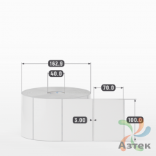 Этикетка самоклеящаяся 100х70 (рядов 1 по 2 000 шт) Полипропилен белый в рулоне, втулка 40 мм (к) IQ code 	