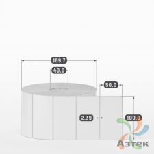 Этикетка самоклеящаяся 100х50 (рядов 1 по 3 000 шт) Полипропилен белый в рулоне, втулка 40 мм (к) IQ code 	