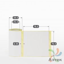 Термоэтикетка ТОП 76х76 (рядов 1 по 50 шт)  в рулоне, втулка 25 мм (к) IQ code
