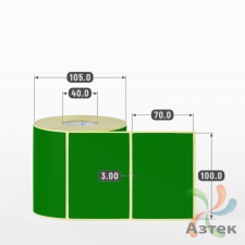 Термоэтикетка 100х70 Termo TOP цветная (рядов 1 по 700 шт), втулка 40 мм (к) цвет - Зеленый 