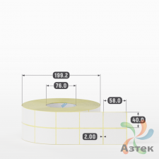 Термоэтикетка ТОП 40х58 (рядов 2 по 3 000 шт)  в рулоне, втулка 76 мм (к) IQ code