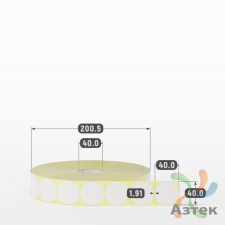 Термоэтикетка ТОП круглая 40 мм (рядов 1 по 5 000 шт)  в рулоне, втулка 40 мм (к) IQ code