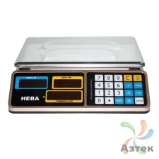 Весы Невские весы НВ-25-1.5-206 настольные торговые до 25 кг, нержавеющая сталь, красный светодиодный