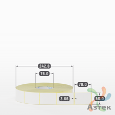 Термоэтикетка ТОП 50х70 (рядов 1 по 4 000 шт)  в рулоне, втулка 76 мм (к) IQ code