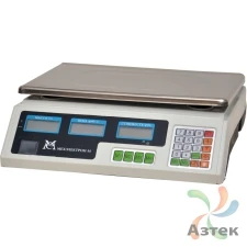 Весы МЕХЭЛЕКТРОН-М ВР4900-15-2Д-АБ 06 настольные торговые до 15 кг, нержавеющая сталь, ЖК